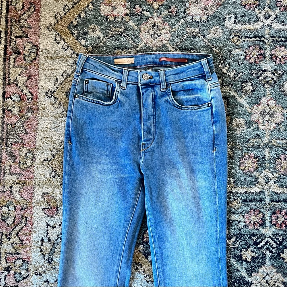 Anthropologie Pilcro The Icon High Rise Flare Denim Jeans Light Wash Sz 26 - Picture 7 of 12